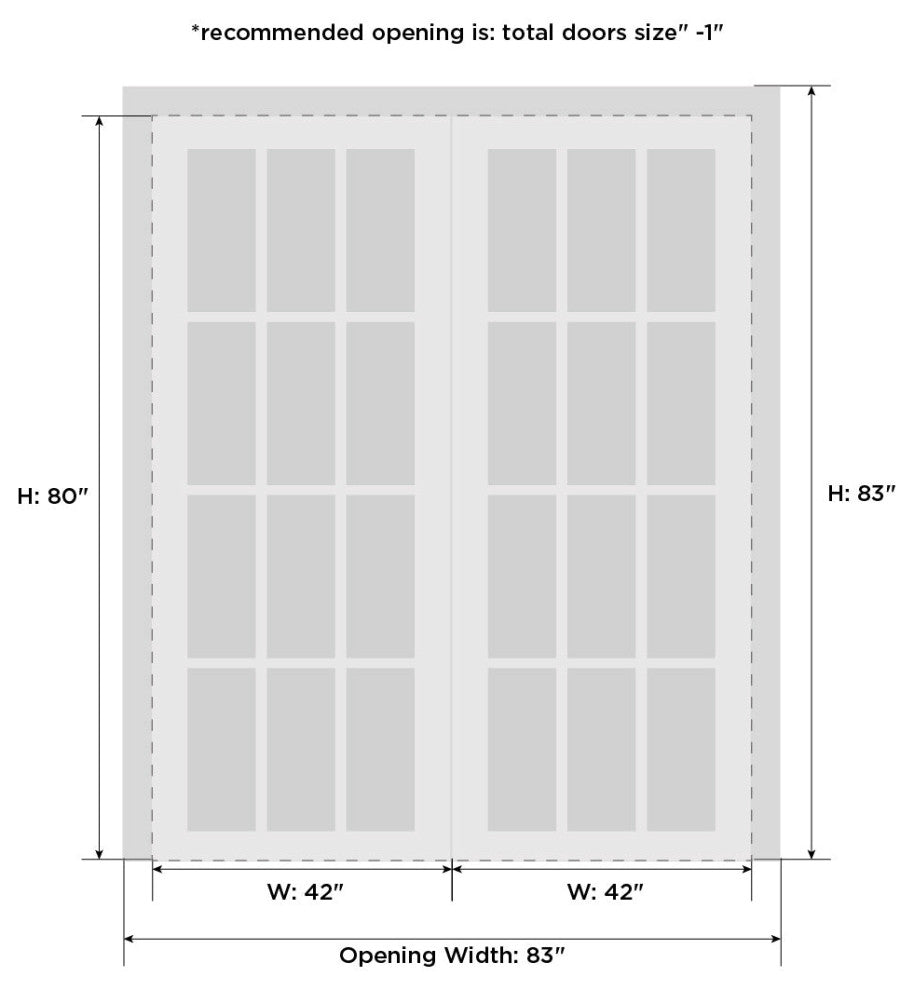 Sliding Closet Bypass Doors 84x80"