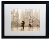 'An Evening Out Neutral' Matted Framed Canvas Art by Julia Purinton