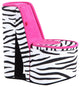 High Heel Zebra Shoe Jewelry Box with 2 Hooks, Multicolor