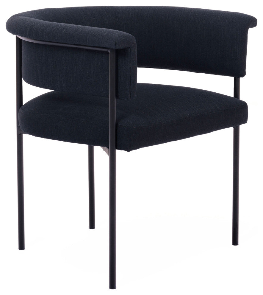 Taylor Performance Linen Dining Chair, Black