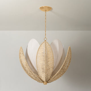 Corbett Lighting Costa Brava Chandelier, Vintage Gold Leaf, 36"Dx31.75"H