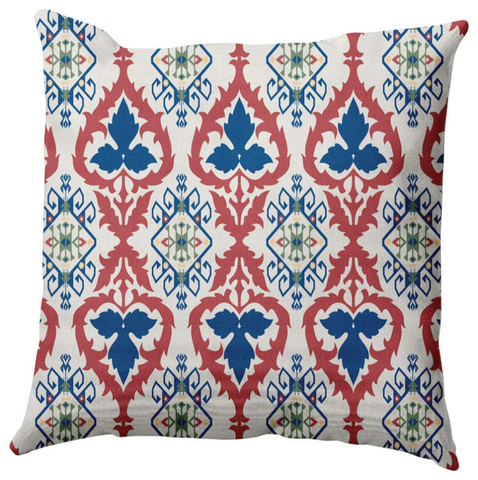 Bombay Decorative Throw Pillow, Dark Cobalt Blue, 18"x18"