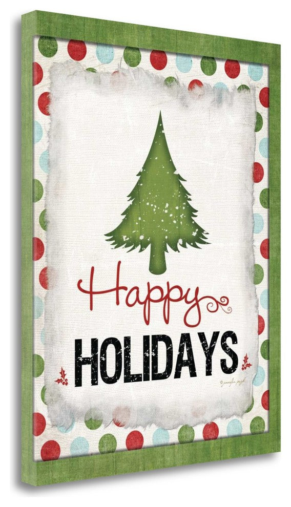 "Happy Holidays" By Jennifer Pugh, Giclee Print on Gallery Wrap Canvas