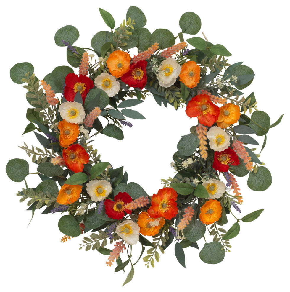 24. in Mixed Spring Flower Eucalyptus Leaf Wreath