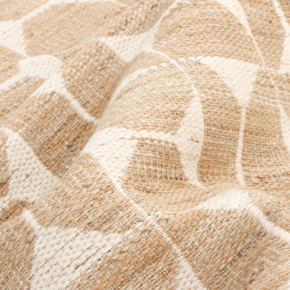 Elle Handmade Area Rug Ivory, 8' 0" X 10' 0"