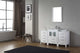 Dior 60" Single Bathroom Vanity, White, White Ceramic, Brushed Nickel Faucet