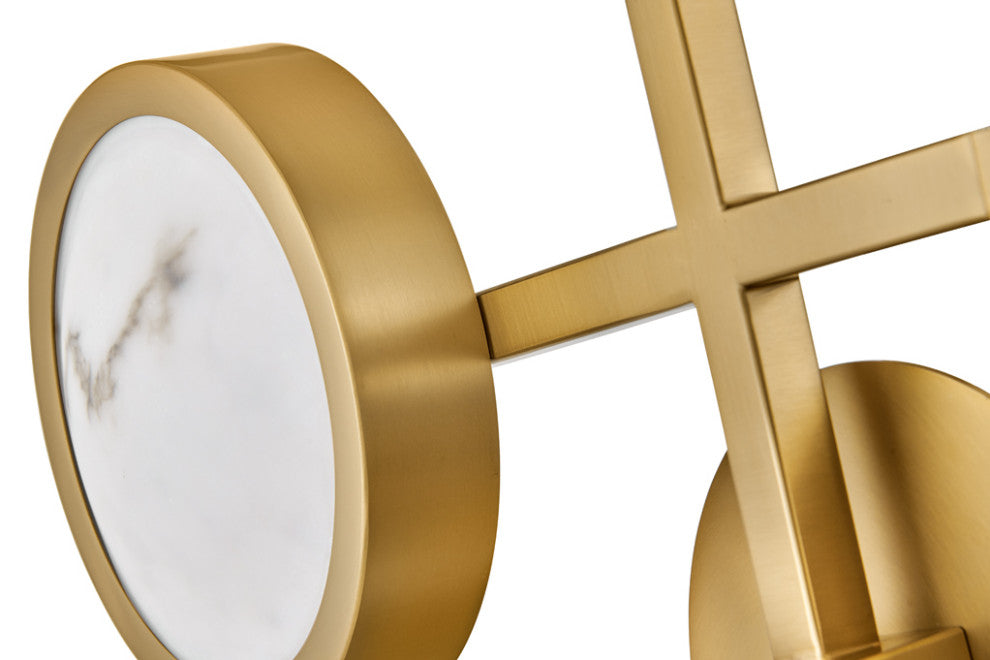 Fredrick Ramond Cava Large Flush Mount, Lacquered Brass