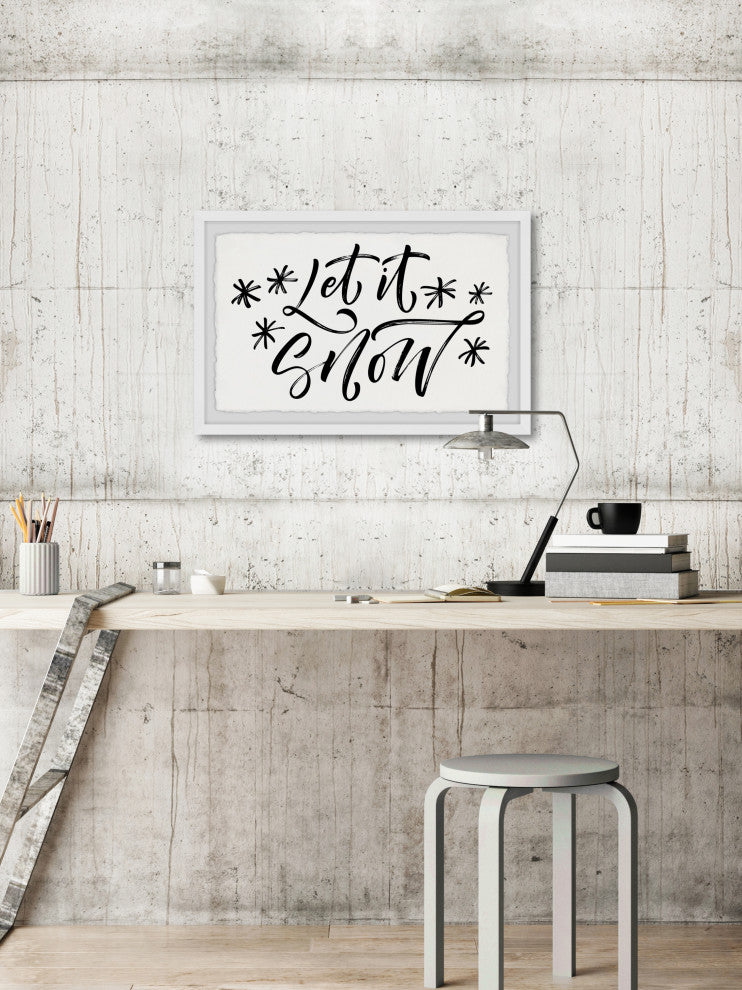 "Let It Snow!" Framed Painting Print, 24x16