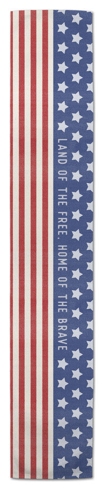 Land of the Free Home of the Brave 16x90 Cotton Twill Runner