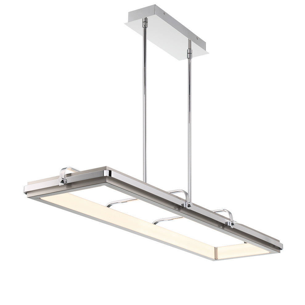 Annilo 1-Light Chandelier, Chrome/Nickel