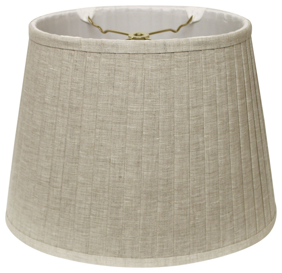 18" Cream Slanted Oval Paperback Linen Lampshade