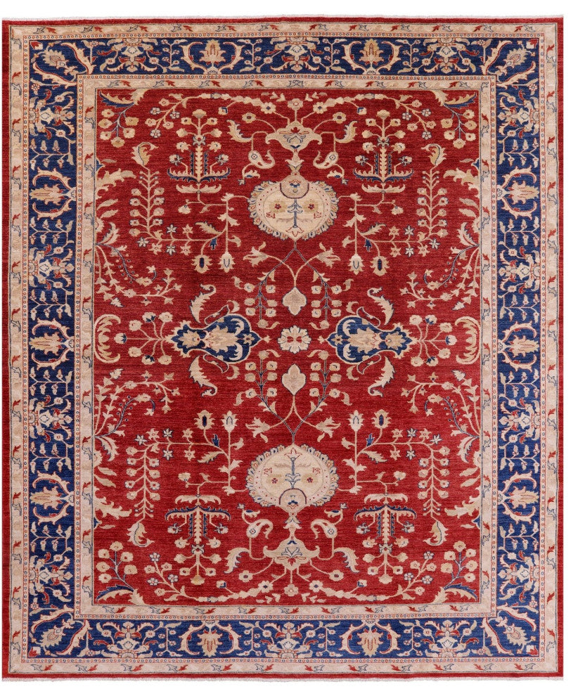 Persian Sarouk Handmade Wool Rug 8' 0" X 10' 0" Q10550