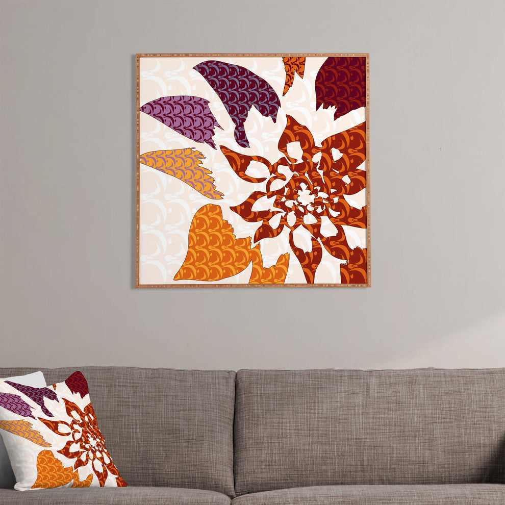 Deny Designs Karen Harris Constance In Orange Blossom Framed Wall Art