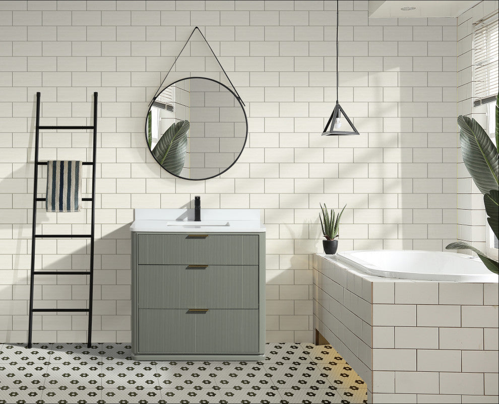 Ari Kitchen and Bath Aria 36" Freestanding Bathroom Vanity Sage