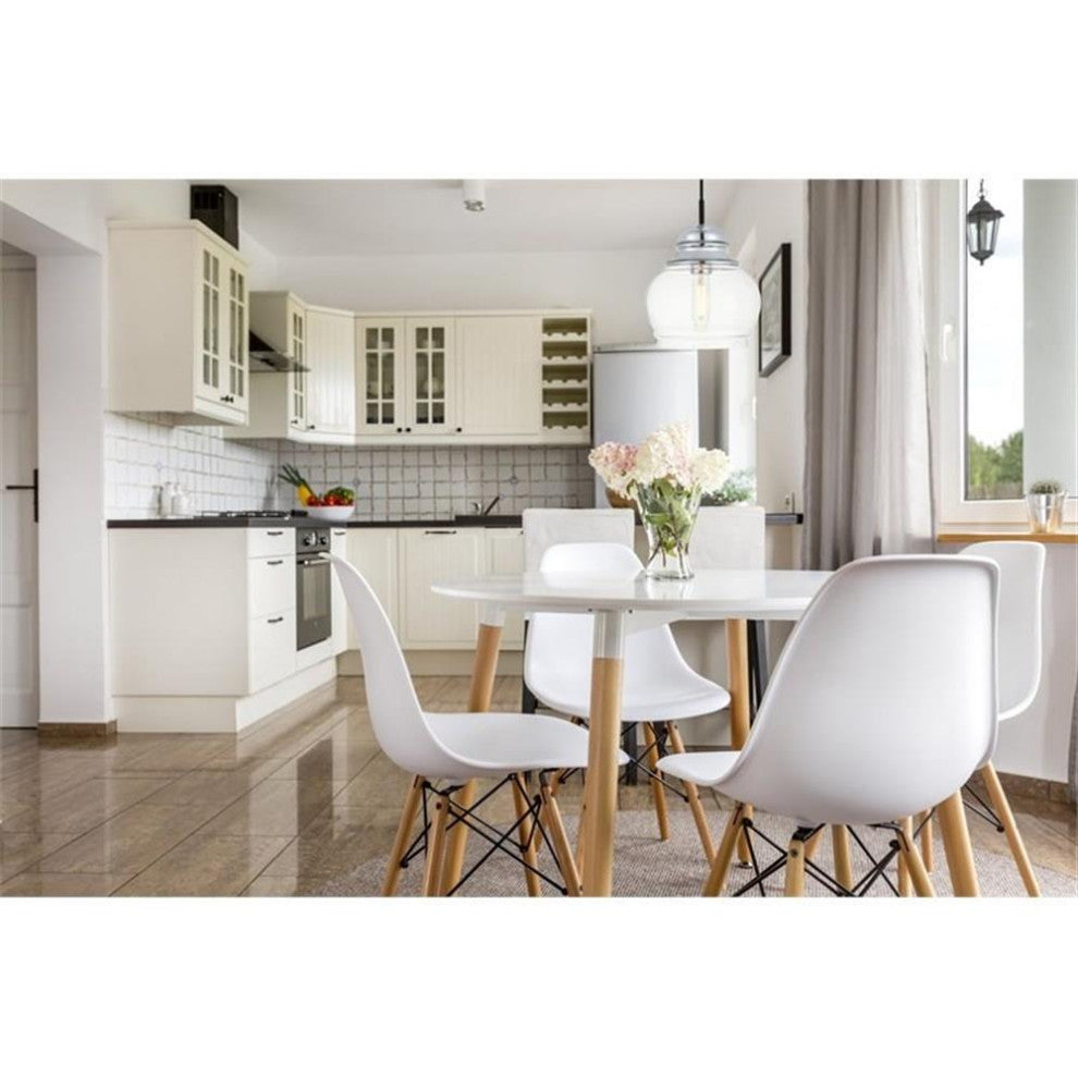 Living District Kenna 1-Light Metal Pendant in Black and Clear