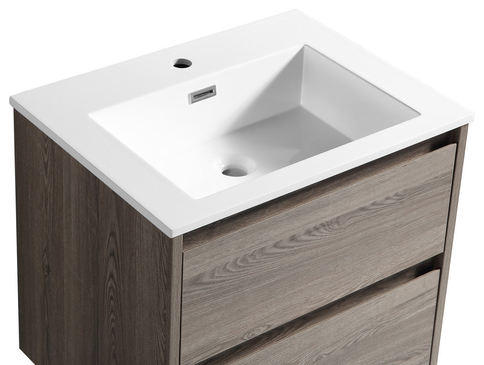 The Marlow Single Bathroom Floating Vanity, Kye, 24"