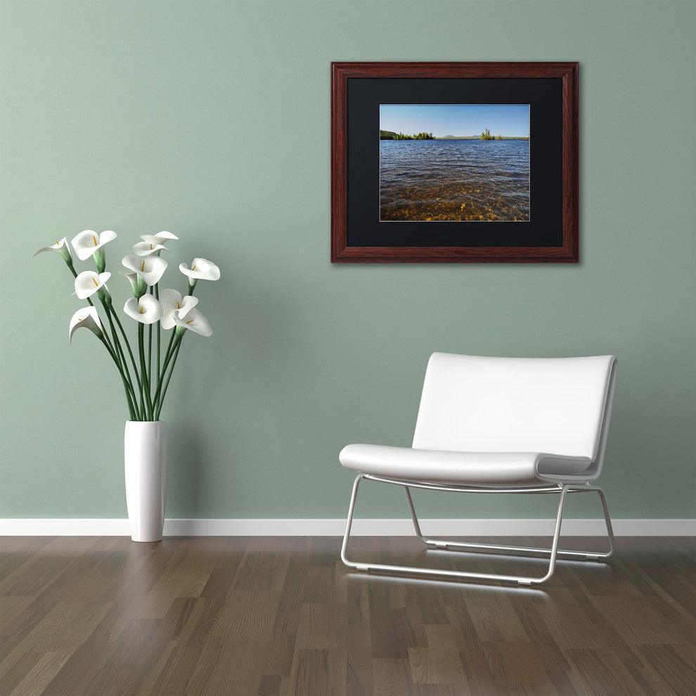 Nicole Dietz 'View From The Shore' Matted Framed Art, Wood Frame, Black, 14x11