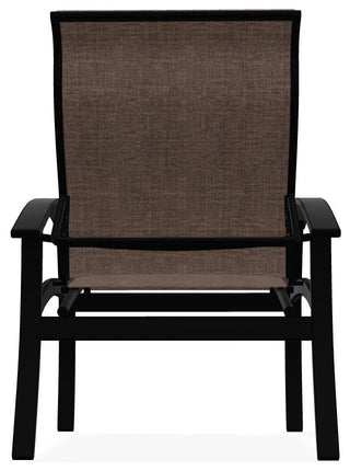 Belle Isle Sling Adjustable Outdoor Dining Chair, Mocha/Black