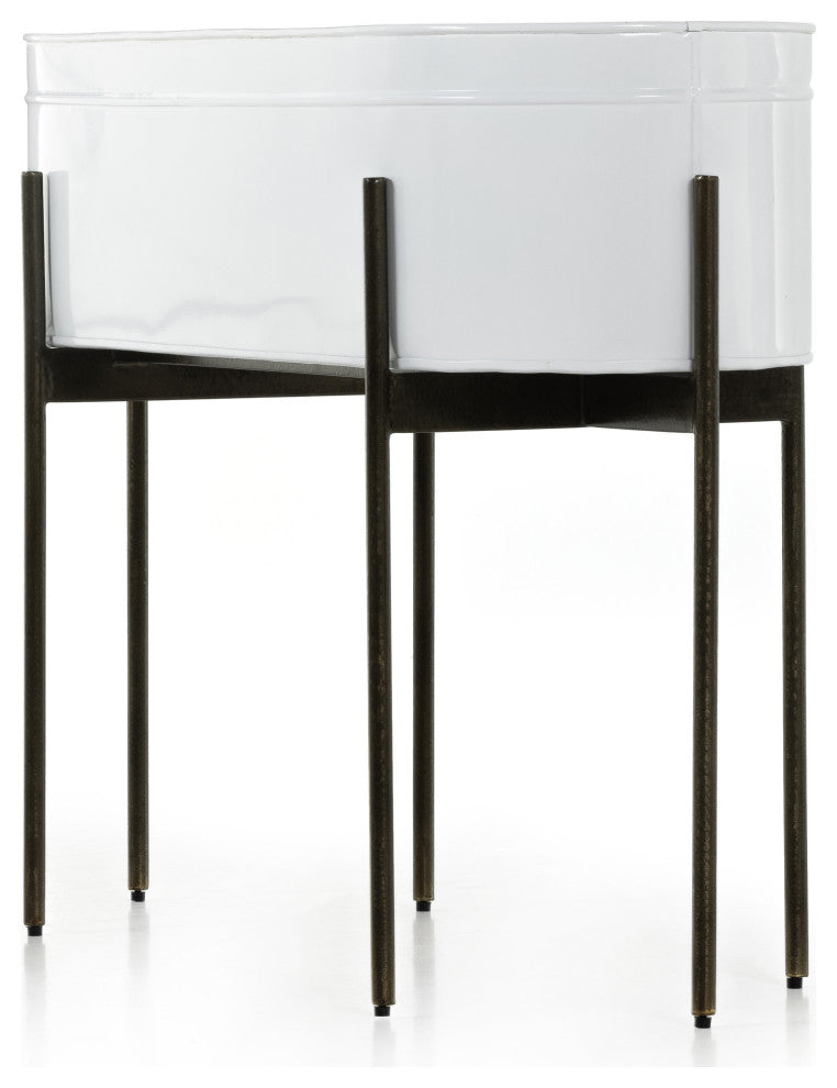 Jed Large Planter-White High Gloss