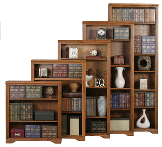 48" Oak Ridge Open Bookcase, Iron Ore Oak