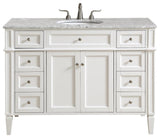 48" Single Bathroom Vanity Set, White