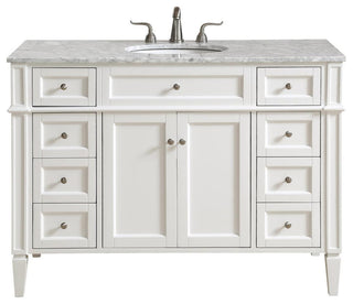48" Single Bathroom Vanity Set, White
