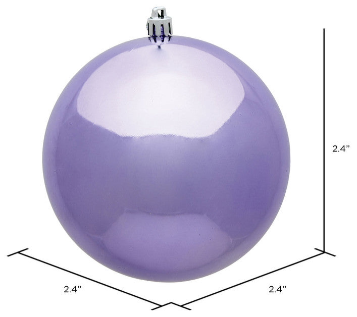 Vickerman 2.4" Lavender Shiny Ball Ornament, 24 per Bag