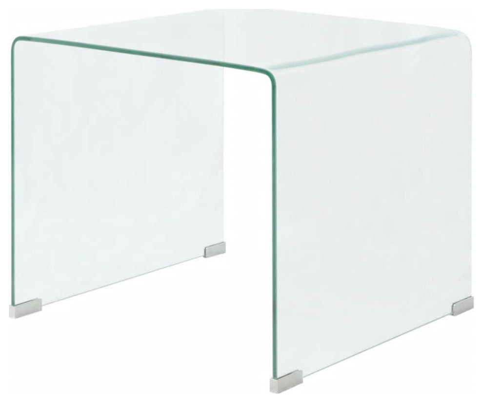 vidaXL Coffee Table Sofa End Table Side Table Nightstand Tempered Glass Clear