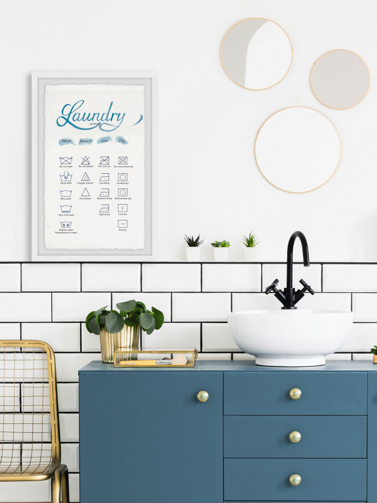 "Laundry Symbols II" Framed Painting Print, 12x18