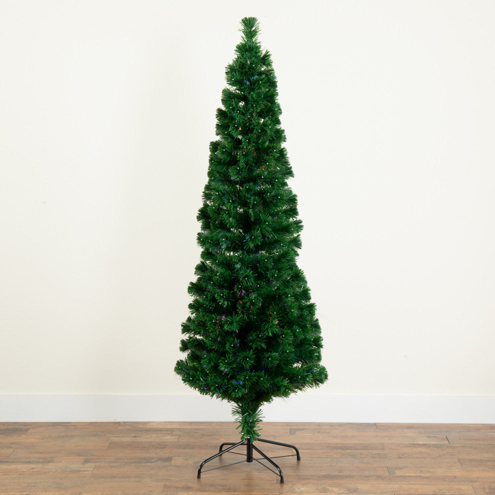 6ft. Slim Pre-Lit Fiber Optic Artificial Christmas Tree