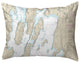 North Hero Island Map Pillow 16x20 "“ Noncorded Decor
