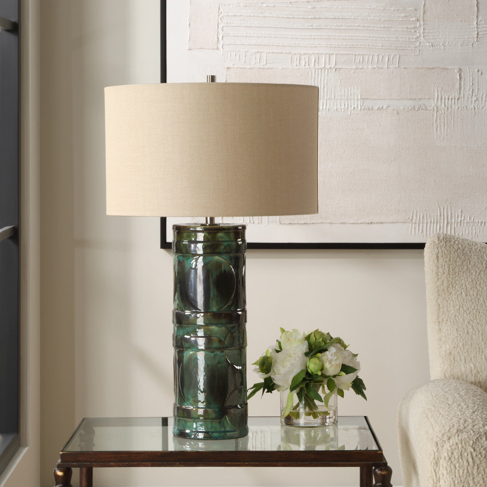 Uttermost Loch Green Glaze Table Lamp