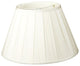 Wide Pleat Empire Designer Lampshade, Beige, White, 9x16x10.5
