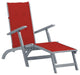 Vidaxl Outdoor Deck Chair With Footrest And Cushion Solid Acacia Wood