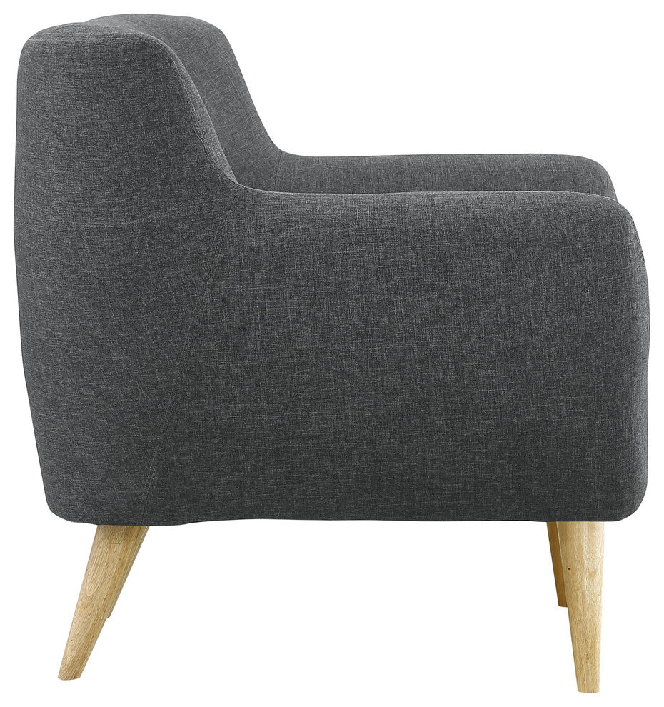 Modern Contemporary Living Room 2-Piece Set, Gray, Fabric, Plywood