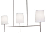 Rose 36'' 3-Light Linear Pendant - Candelabra Base - Satin Nickel