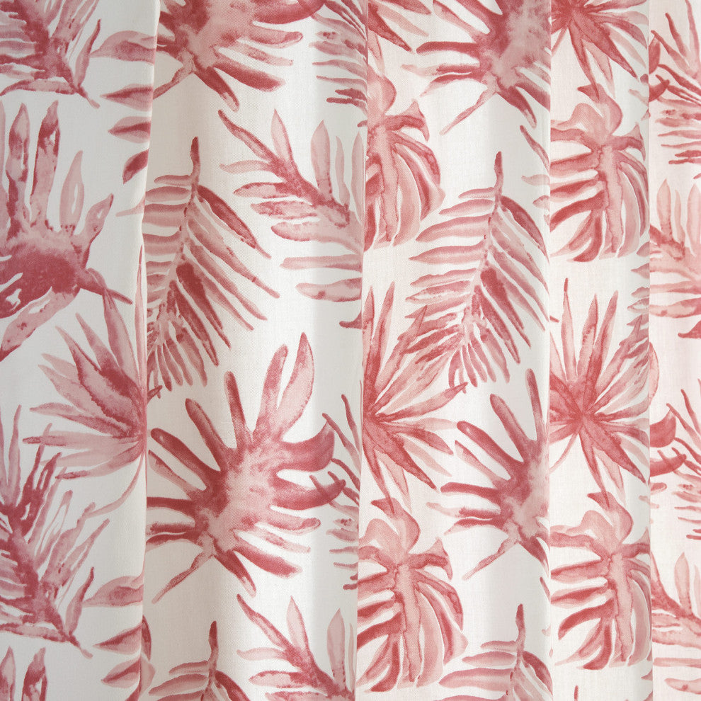 Artemis Printed Cotton Curtain Single Panel, Artemis Rust, 50wx84l