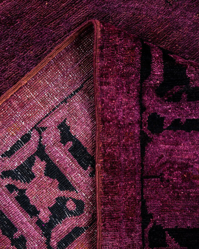 Vibrance, One-of-a-Kind Hand-Knotted Area Rug Purple, 5'0"x8'7"