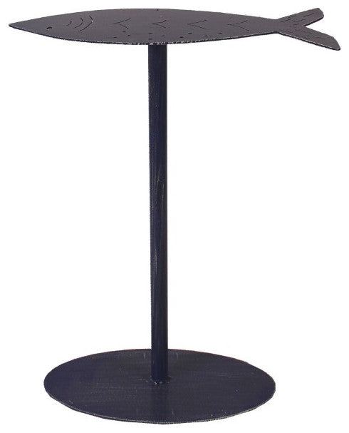 Weathered Morning Jewel Drink Table With Fish Top