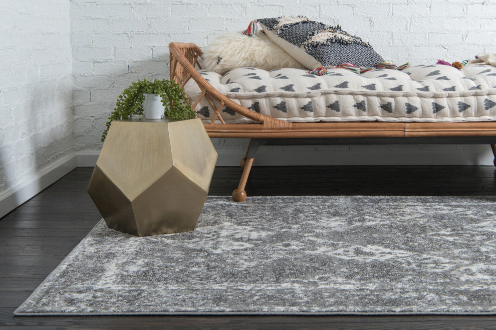Unique Loom Gray Gabrieli Rosso 5' 0 x 8' 0 Area Rug