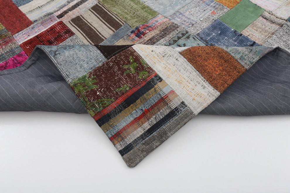 Rug N Carpet - Handmade Anatolian 5' 7'' x 7' 10'' Tribal Patchwork Kilim Rug