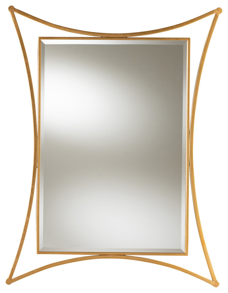 Claude Antique Gold Rectangular Accent Wall Mirror