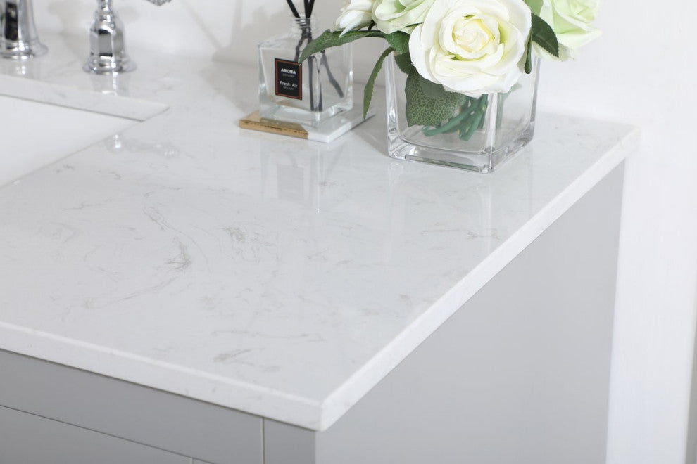 22" Traditional Grey-Light Bathroom Vanity