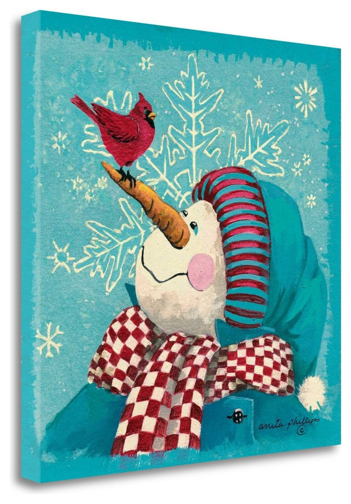 "The VIsitor - Aqua" By Anita Phillips, Giclee Print on Gallery Wrap Canvas
