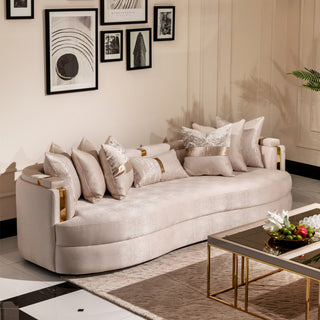 Carmela Mansion Sofa Almond/Gold