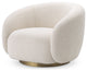 Boucle Curved Swivel Chair | Eichholtz Brice