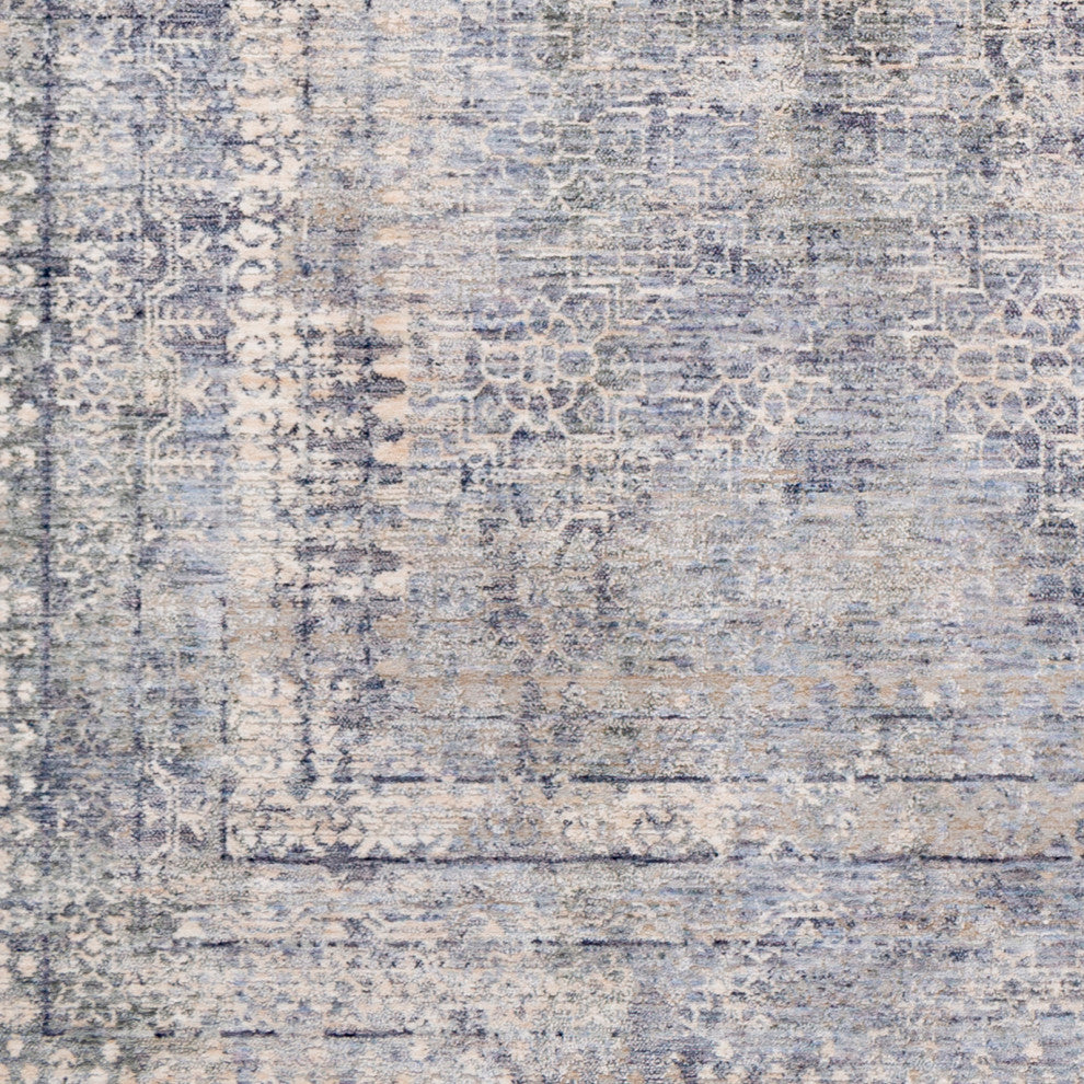 Surya Presidential PDT-2320 5'x8'2" Rug, Bright Blue/Dark Green/Medium Gray