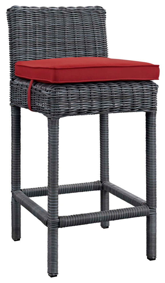 Summon Bar Stool Outdoor Patio Sunbrella Set of 4 by Modway