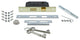 New York Plate Interior Mortise White Porcelain Door Knob, Bright Chrome