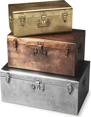 Butler Spirit Iron Storage Trunk 3-Piece Set